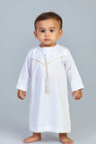 White omani thobe jubba for 6 month to 1 year baby boy