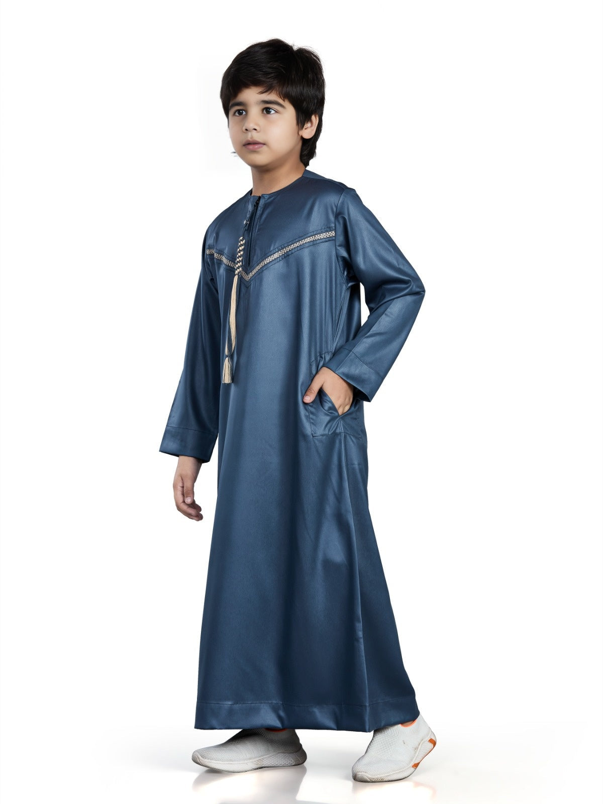 Blue Omani thobe for boys 