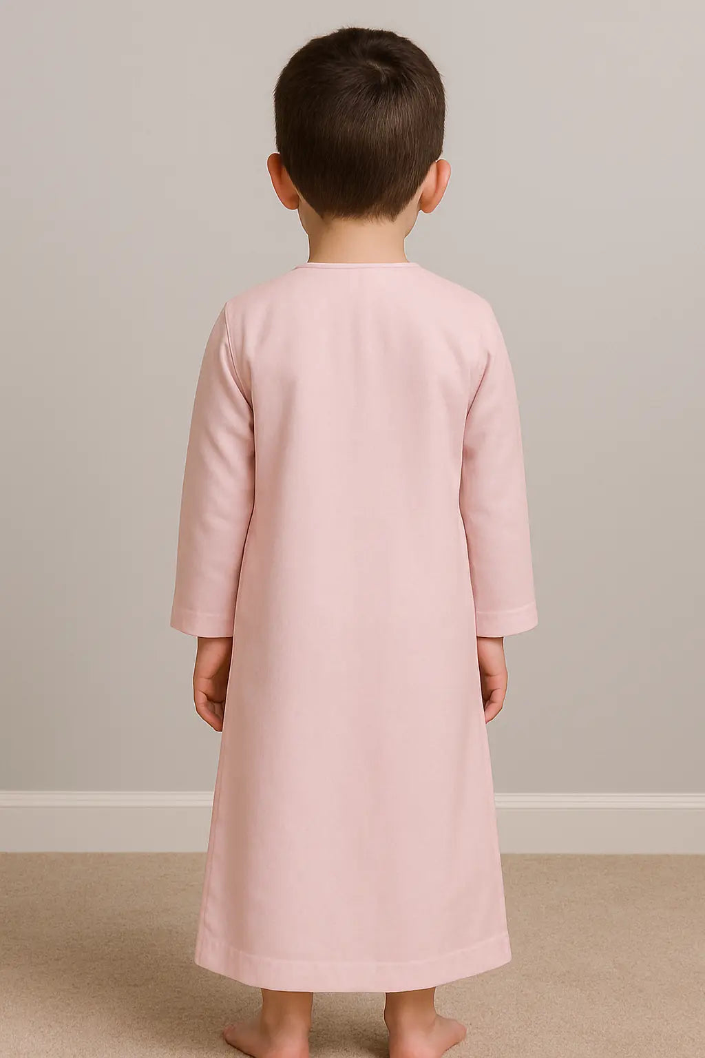 Kids’ Pink Omani Polyester Thobe Jubba – Boys thobe  in india - 4-5 year