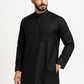 Men’s Quati Thobe Cotton black arabic jubba for men– Premium Vietnam Fabric Islamic Jubba | Isliba - 54