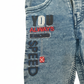 Stylish Boys Navy Blue Denim Jeans with Belt | Embroidered Casual Wear for Kids