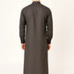 Isliba Men’s Brown Quati Thobe – Premium Vietnam Fabric Islamic Jubba