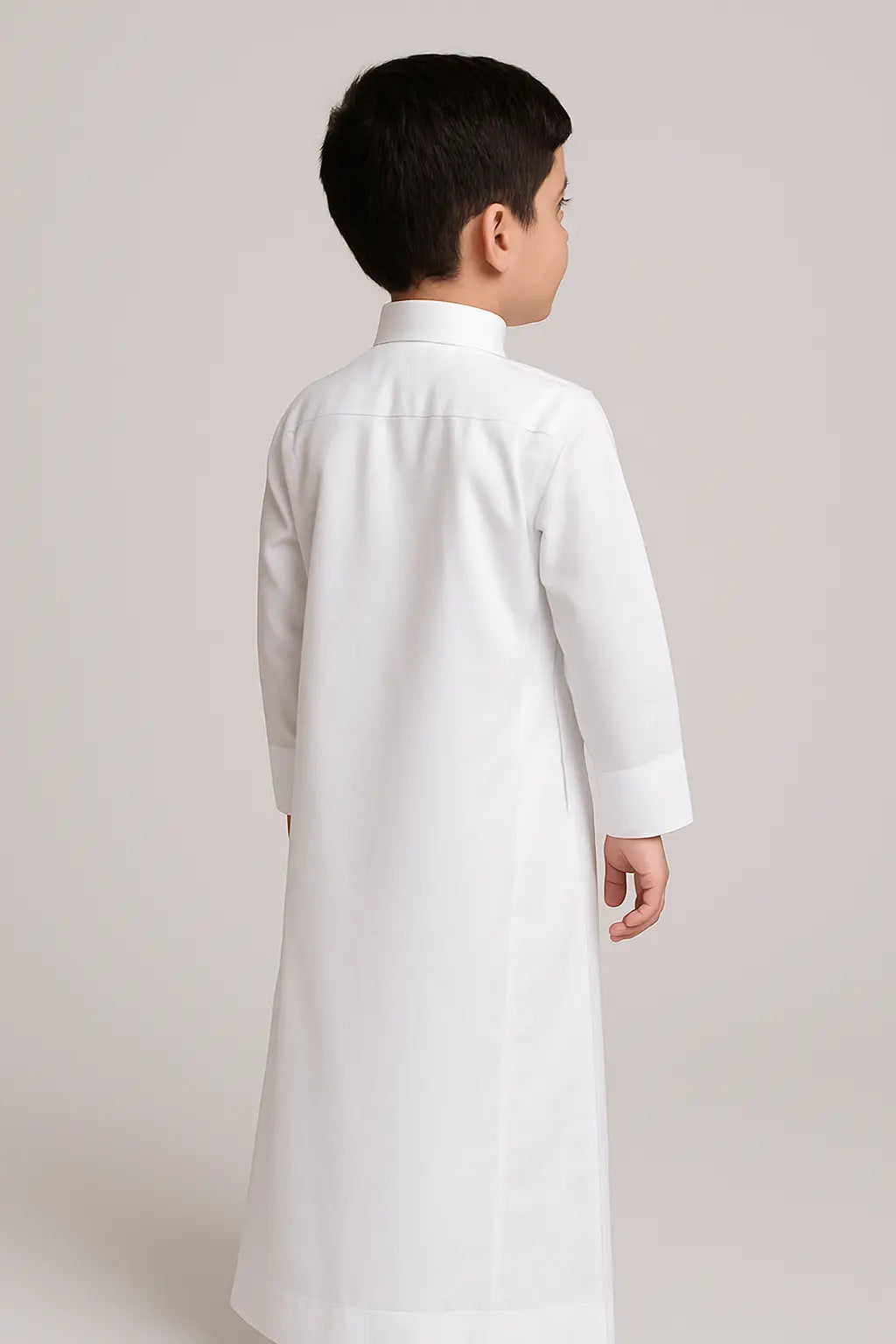 Boys’ Saudi-Style Thobe in Premium Vietnam Fabric | Kids Islamic Jubba - 6-7 year