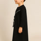 Black Kids Thobe with White Cotton Tassel | Premium Vietnam Fabric for Boys