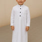 Boys’ Saudi-Style Thobe in Premium Vietnam Fabric | Kids Islamic Jubba - 6-7 year