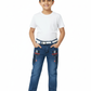 Boys Denim Jeans with Belt | Stylish Embroidered Casual Wear for Kids