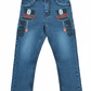 Boys Denim Jeans with Belt | Stylish Embroidered Casual Wear for Kids