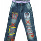 Boys Denim Jeans with Belt | Stylish Printed & Embroidered Casual Jeans for Boys