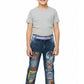 Boys Denim Jeans with Belt | Stylish Printed & Embroidered Casual Jeans for Boys