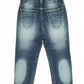Boys Denim Jeans with Belt | Stylish Printed & Embroidered Casual Jeans for Boys