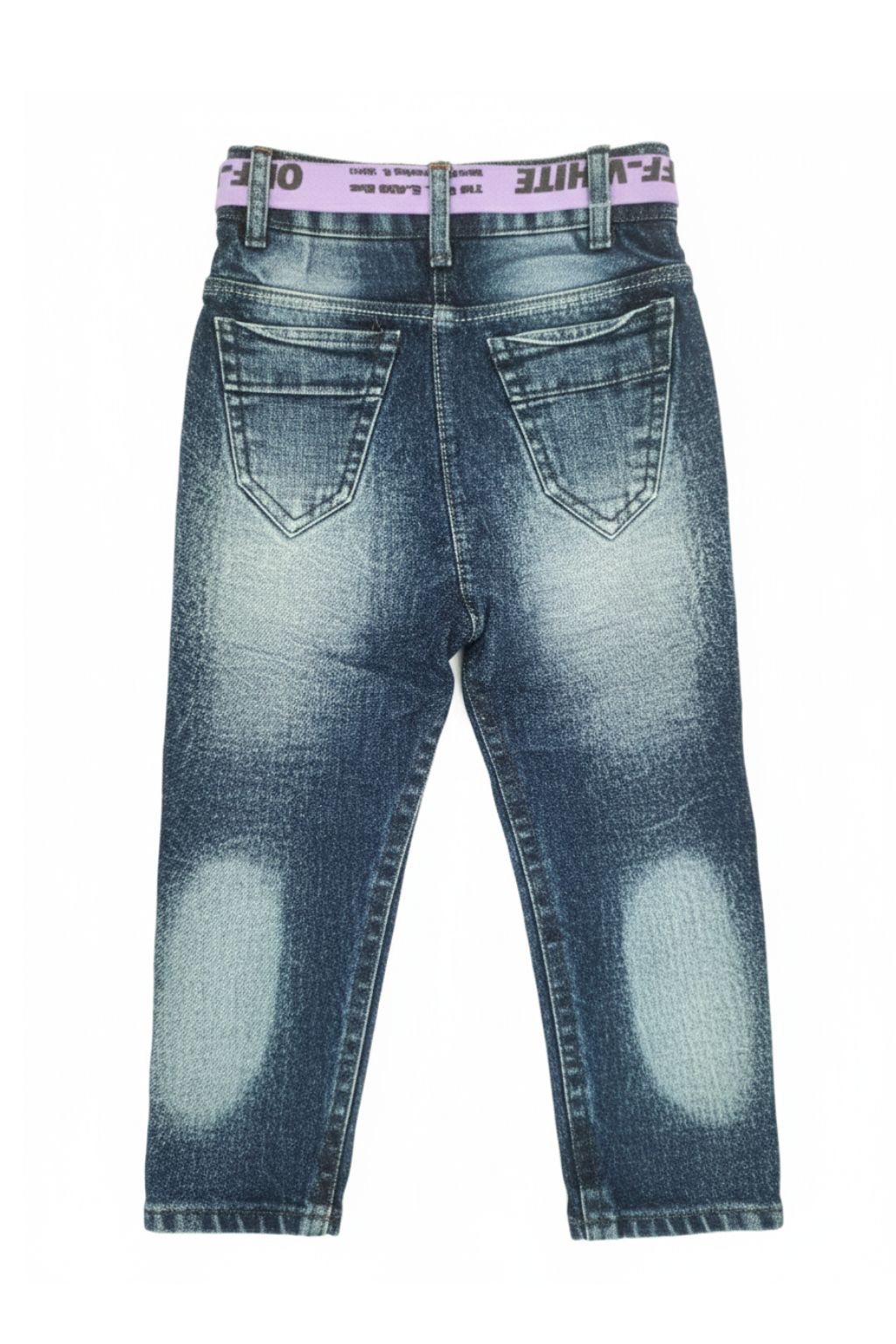 Boys Denim Jeans with Belt | Stylish Printed & Embroidered Casual Jeans for Boys
