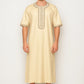 Moroccan Thobe for Men – Shiny Indian Fabric | Beige Color Jubba