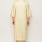 Moroccan Thobe for Men – Shiny Indian Fabric | Beige Color Jubba