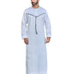 Isliba Men’s White Omani Thobe – Premium Vietnam Fabric Islamic Jubba with Tassels | Modest Wear for Eid & Daily Use - L56