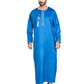 Premium Blue Omani Thobe for Men | Traditional Islamic Dishdasha with Tassels