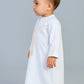 white omani  thobe jubba for 6 month to  1 year baby boy 
