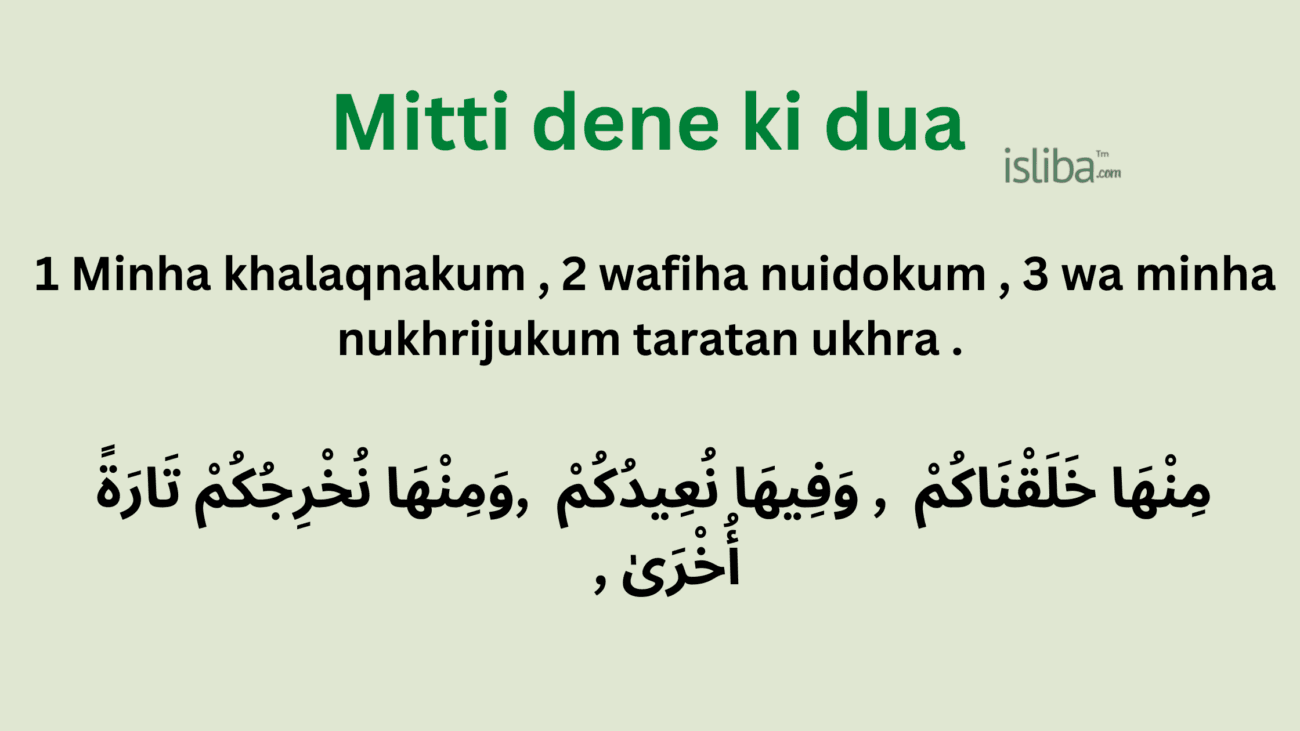 mitti dene ki dua in hindi image मिट्टी देने की दुआ अरबी में