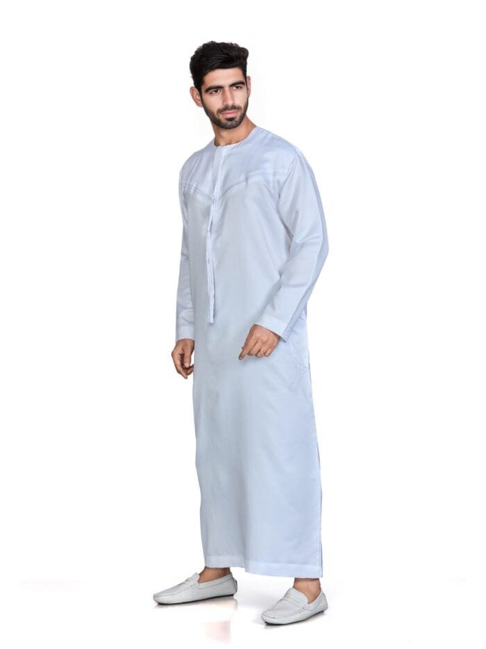 Lightweight Omani Thobe – Imported Vietnam Fabric, Zip Closure