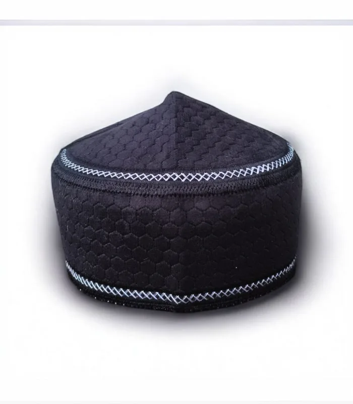 Luxury Velvet Islamic Prayer Cap for Boys | Soft & Elegant Kufi
