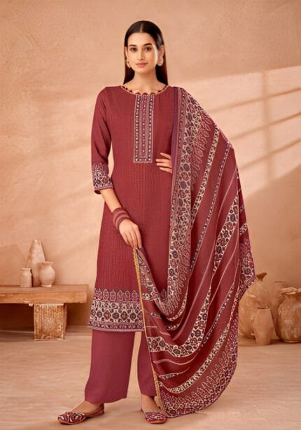 Unstitched Pakistani suits top with Bottom & Dupatta