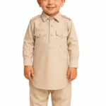 Pathani Suit for Boys | Solid Pathani Kurta Pajama Set | Stylish Ethnic Wear for Kids | Comfortable Cotton Fabric for Weddings and Special Occasions