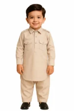 Pathani Suit for Boys | Solid Pathani Kurta Pajama Set | Stylish Ethnic Wear for Kids | Comfortable Cotton Fabric for Weddings and Special Occasions
