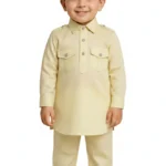 Pathani Suit for Boys | Solid Pathani Kurta Pajama Set | Stylish Ethnic Wear for Kids | Comfortable Cotton Fabric for Weddings and Special Occasions