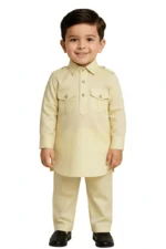 Pathani Suit for Boys | Solid Pathani Kurta Pajama Set | Stylish Ethnic Wear for Kids | Comfortable Cotton Fabric for Weddings and Special Occasions