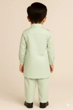 Pathani Suit for Boys | Solid Pathani Kurta Pajama Set | Stylish Ethnic Wear for Kids | Comfortable Cotton Fabric for Weddings and Special Occasions - Image 2
