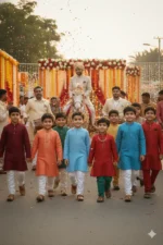 Chikankari Embroidered Cotton Kurta and Pyjama Set |Mandarin Collar Kurta | Schifli Kurta Set Ideal for Wearing Wedding, Diwali Eid and Other Festival - Image 4