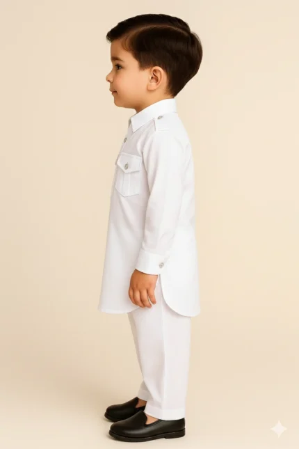 white pathani kurta kids