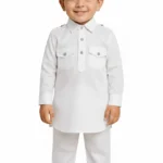 Pathani Suit for Boys | Solid Pathani Kurta Pajama Set | Stylish Ethnic Wear for Kids | Comfortable Cotton Fabric for Weddings and Special Occasions