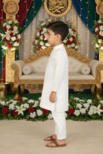 Chikankari Embroidered Cotton Kurta and Pyjama Set |Mandarin Collar Kurta | Schifli Kurta Set Ideal for Wearing Wedding, Diwali Eid and Other Festival - Image 2