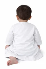Baby Boy Omani Jubba Thobe | Premium White Cotton Arabic Dress | Kids Islamic Wear for Eid, Namaz & Daily Wear - Image 3