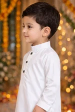 Premium Cotton Arabic Jubba Thobe for Boys | Ramadan & Eid Wear | Soft Comfortable Fabric | Hand-Tailored Stitching | Jubba for Baby Boys & Kids - Image 2