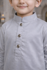 ISLIBA Premium Cotton Arabic Jubba Thobe for Boys | Ramadan & Eid Wear | Soft Comfortable Fabric | Hand-Tailored Stitching | Jubba for Baby Boys & Kids - Image 2