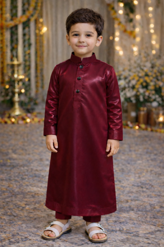 Isliba Maroon Thobe for boy and men