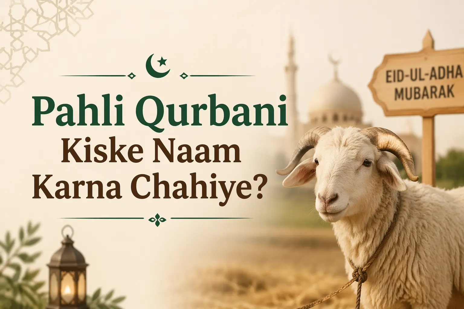 Pahli qurbani kiske naam se karwana chahiye
