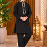 Boys Embroidered Kurta | Giza Cotton Ethnic Wear | Wedding & Festive Wear Kurta for Kids | Traditional Outfit for Eid, Diwali & Family Functions