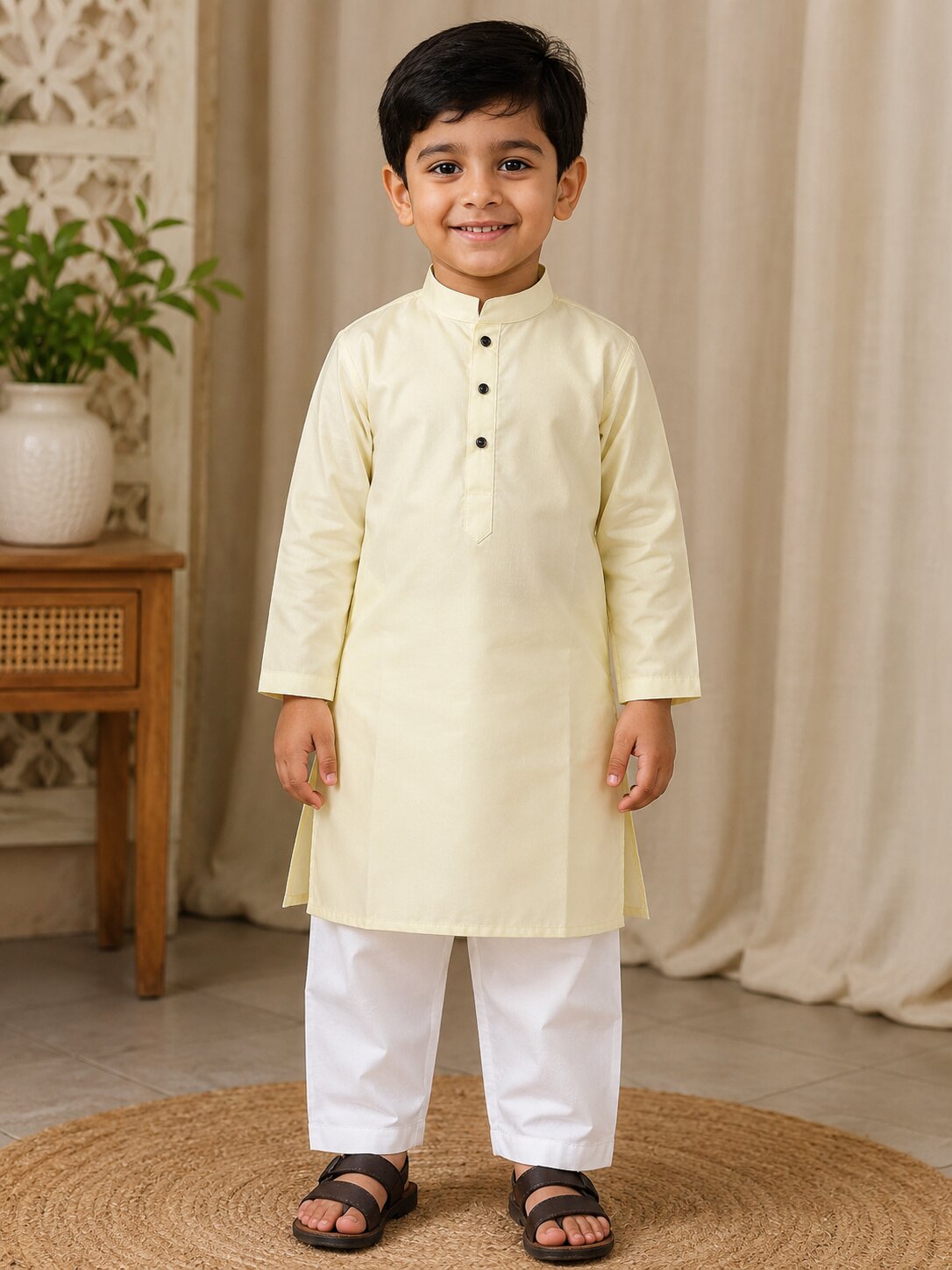 Light yellow kurta for boy