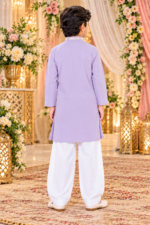 Embroidered Short kurta Pajama for Boys | Wedding Wear Ethnic Outfit for Kids | Traditional Kurta Set for Wedding & Festive Occasions - Image 3
