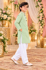 Embroidered Short kurta Pajama for Boys | Wedding Wear Ethnic Outfit for Kids | Traditional Kurta Set for Wedding & Festive Occasions - Image 2