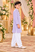 Embroidered Short kurta Pajama for Boys | Wedding Wear Ethnic Outfit for Kids | Traditional Kurta Set for Wedding & Festive Occasions - Image 2