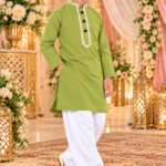 Embroidered  Short kurta Pajama for Boys | Wedding Wear Ethnic Outfit for Kids | Traditional Kurta Set for Wedding & Festive Occasions