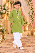Embroidered  Short kurta Pajama for Boys | Wedding Wear Ethnic Outfit for Kids | Traditional Kurta Set for Wedding & Festive Occasions